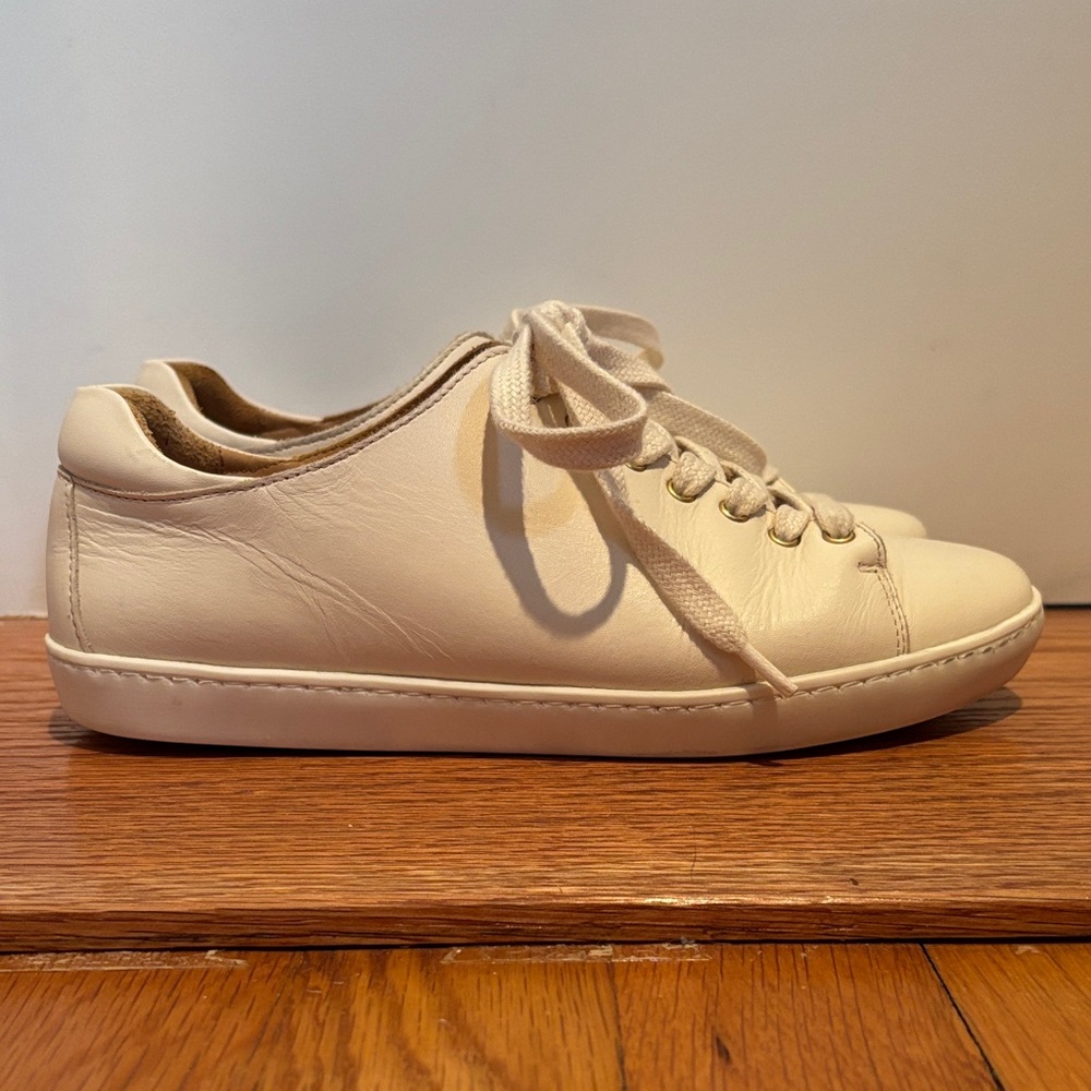 Sezane Jack Trainers in Smooth Ecru